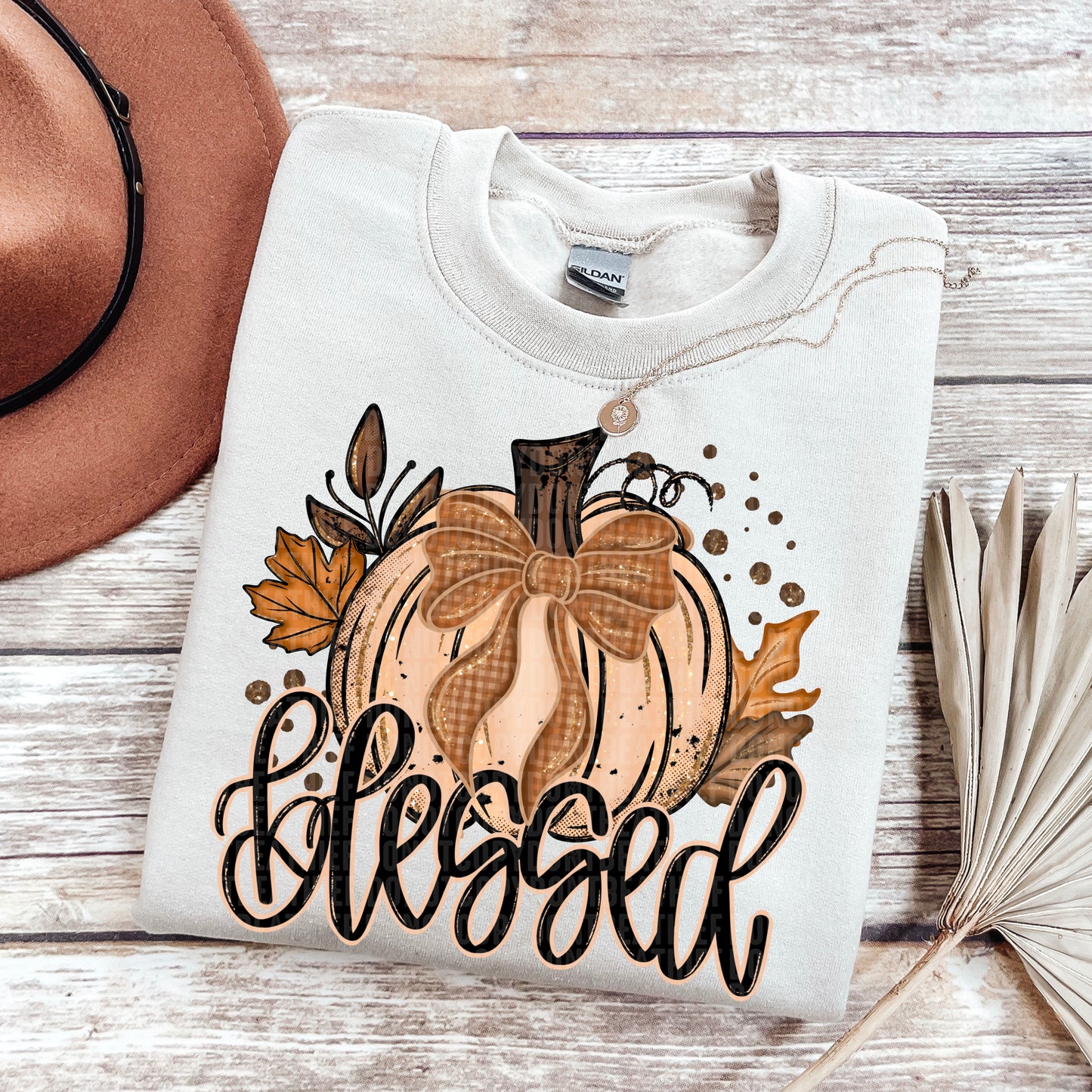 Glitter Blessed Pumpkin