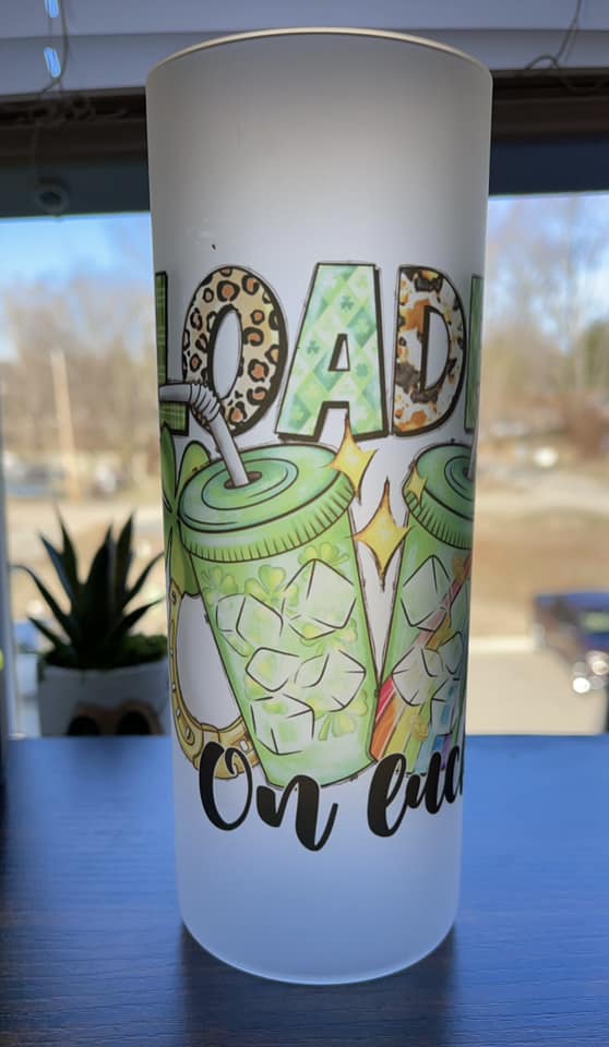 25oz Frosted Glass Tumbler