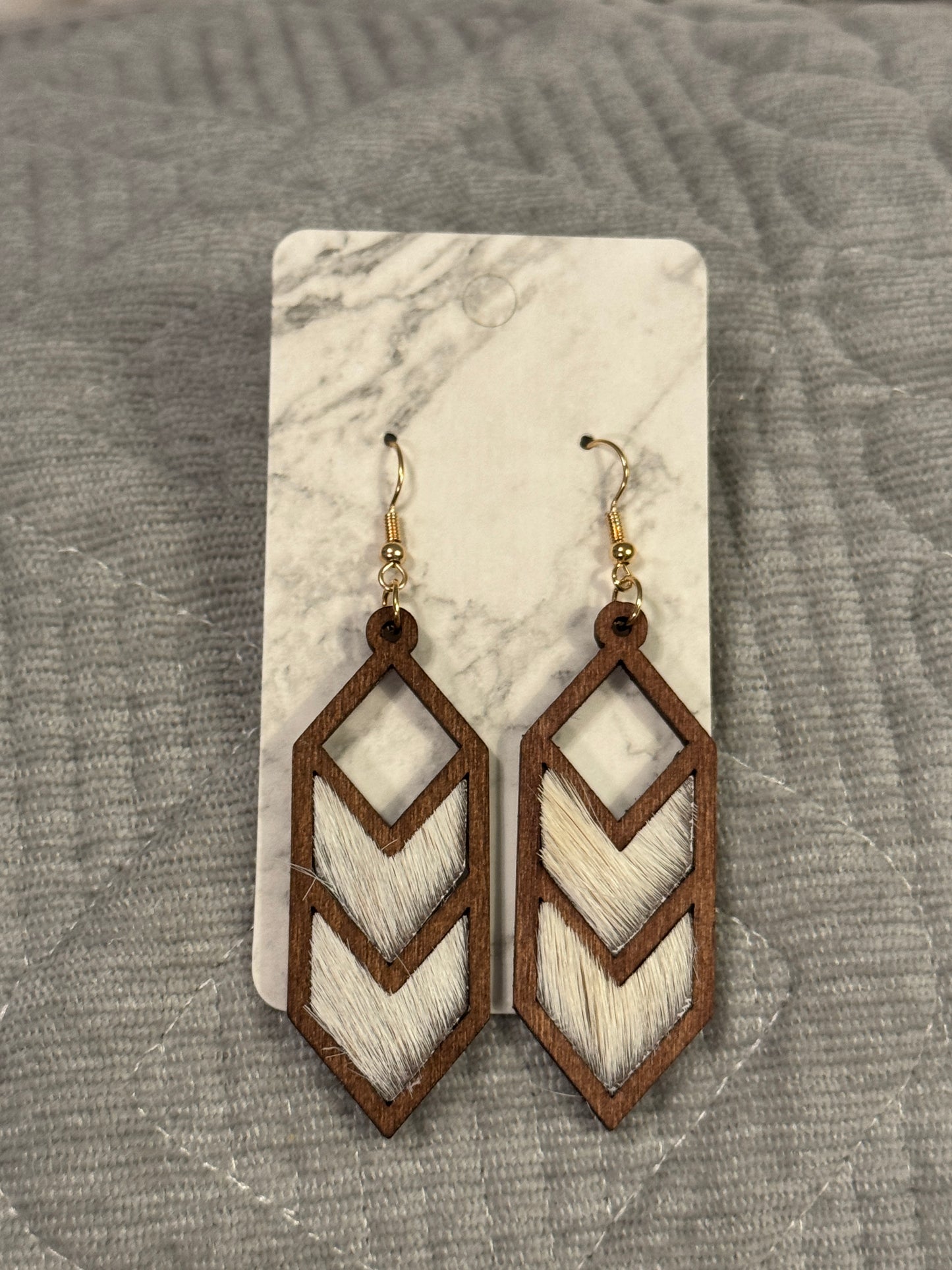 Gray Cowhide Chevron