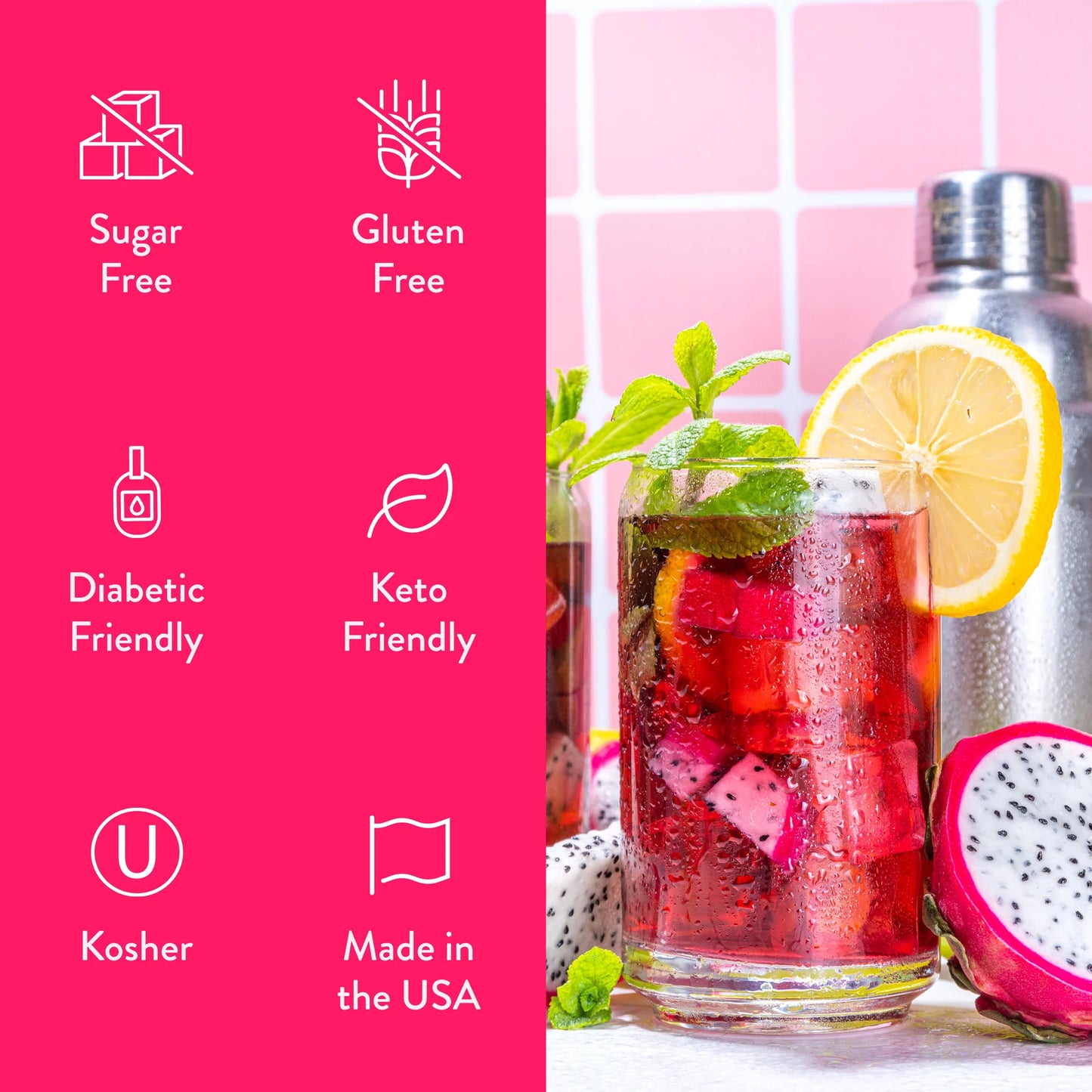 Sugar Free Dragon Fruit Acai Syrup