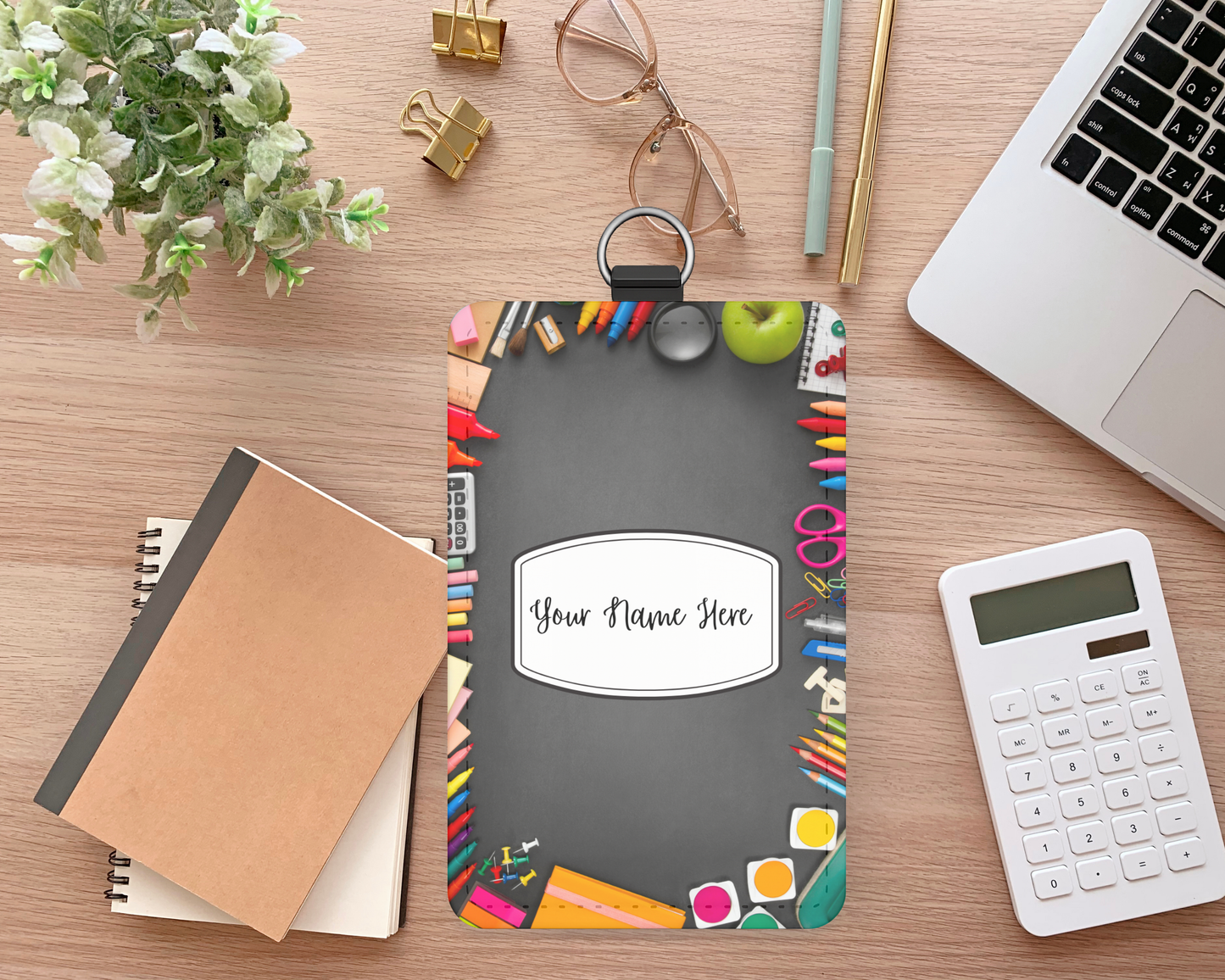School Supplies ID Badge Holder
