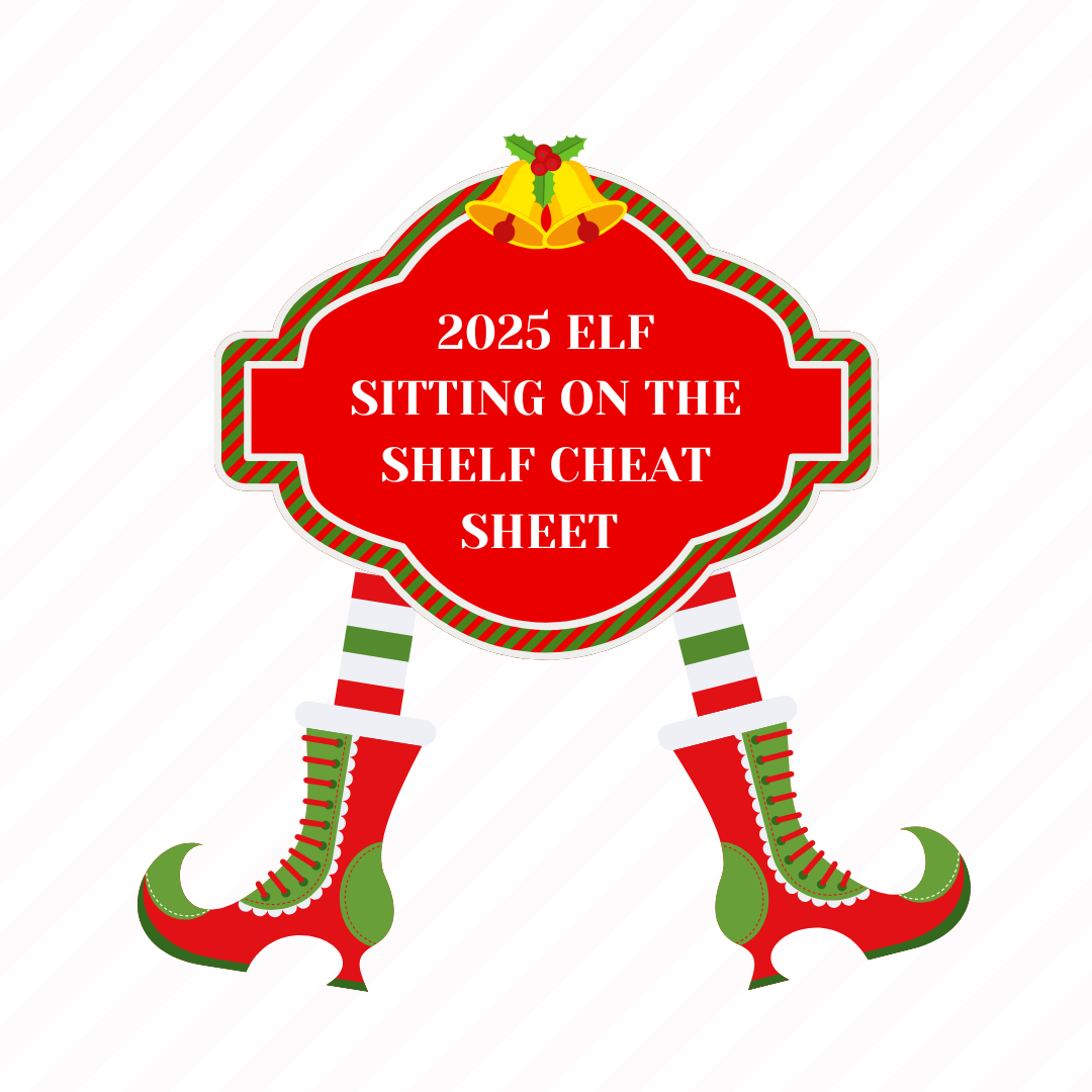 2025 Christmas Elf Sitting on the Shelf Cheat Sheet