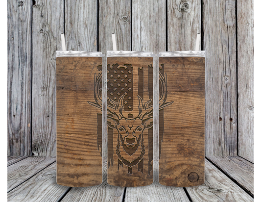 Dear Head Wood Tumbler