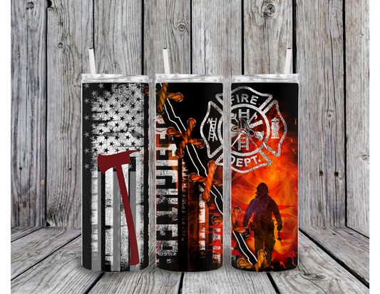 Firefighter Flag Tumbler