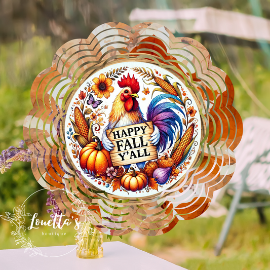 Happy Fall Y'All Wind Spinner