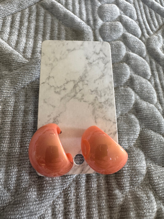 Peach Big Hoops