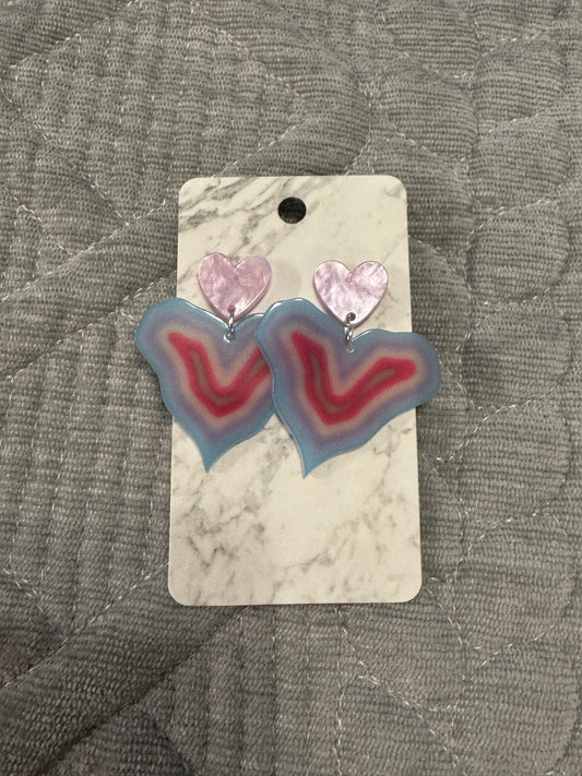 Purple Wavy Hearts