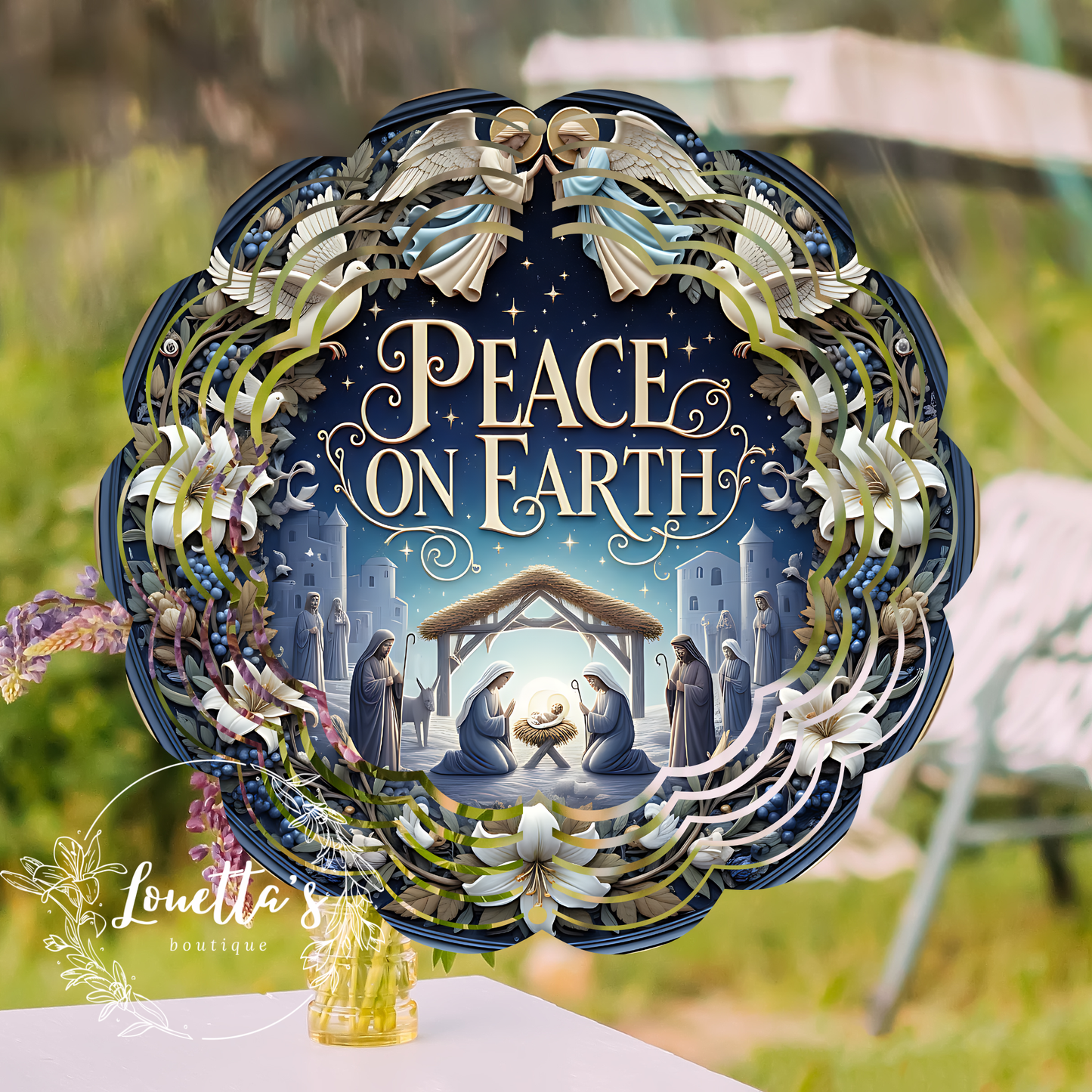 Peace on Earth Wind Spinner