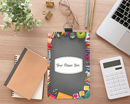 School Supplies ID Badge Holder