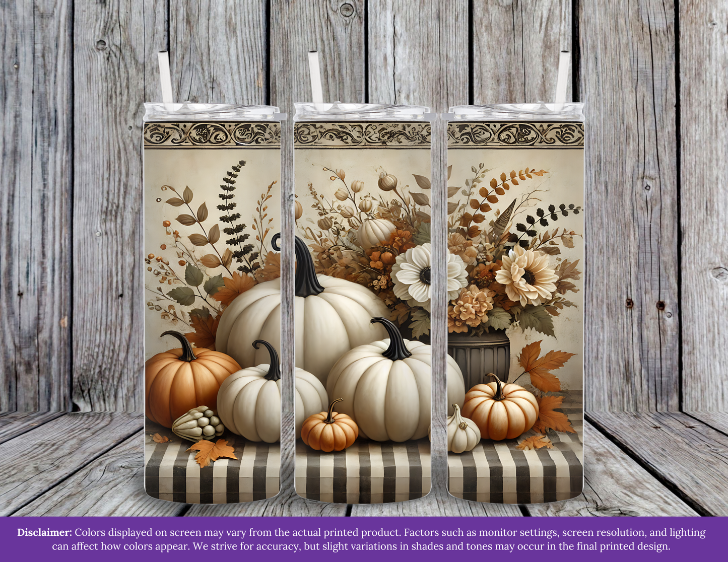 White Pumpkin Fall Tumbler