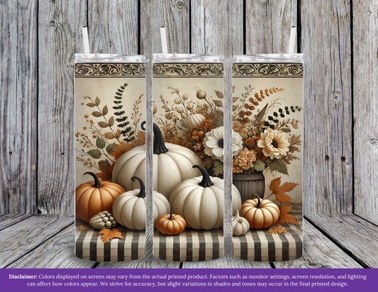 White Pumpkin Fall Tumbler