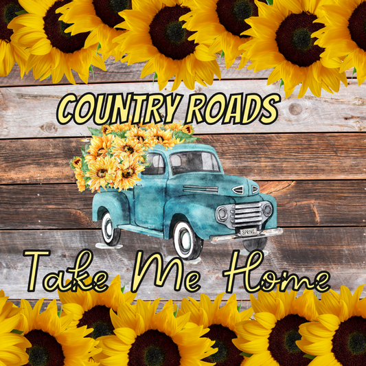 Sunflower Country Road